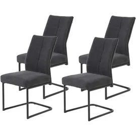 Hela Esszimmerstuhl Dagmar Cord grau 4er Set