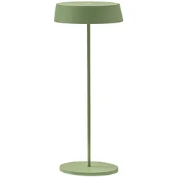 ROSSINI ILLUMINAZIONE Inemuri Pale Green USB Touch wiederaufladbare und dimmbare LED-Tischlampe mit 12 Stunden Autonomie