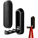 Favelable 2 Paar faltbare Wandhaken,Klapphaken für an der Wand montierte Mäntel,Rutschfeste Wandhalterung Unsichtbarer Klapphaken,Faltbare Kleiderhaken,für Bad Küche,Platzsparende(Schwarz)