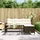 vidaXL Gartensofa in L-Form Loungesofa braun