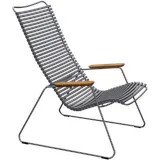 HOUE CLICK Relaxsessel Lounge Chair Bambusarmlehnen Stahlgestell