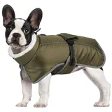 Ledander Hundemantel Wintermantel für Hunde wasserdicht, reflektierend,wärmend Hundejacke, Atmungsaktiver Mantel, ideal für kleine, mittelgroße und große Hunde grün 3XL