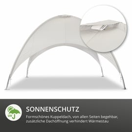 LECO Kuppelzelt / Pavillon mit vollverzinktem Stahlrohrgestell,grau/ weiß,5 x 5 m