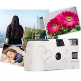 Retro-Filmkamera, Humanistische Fotografie, Eingebauter Akku, Blitz, Einweg-Filmkameras, für Geburtstage, Reisen, Hochzeiten, 35-mm-Farbfilme
