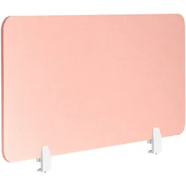 Beliani Schreibtischtrennwand Split 80 x 50 cm pfirsichrosa