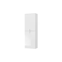xonox.home Projekt X Garderobenschrank 61 x 193 x 34 cm weiß Hochglanz