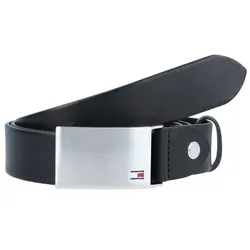 Tommy Hilfiger Plaque Gürtel Leder black 80 cm