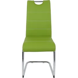 Hela Freischwinger Flora Kunstleder grün 4er Set