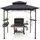 Costway Grillpavillon 2,5 x 1,53 m Dunkelgrau/Schwarz
