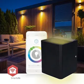 Nedis Außenleuchte Aluminium 12,5 cm 2 x 270 lm IP65 schwarz