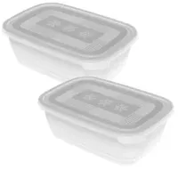 Rotho Frischhaltedose rechteckig transparent 23,5 x 16,0 x 10,0 cm 1,9 l 2-teiliges Set