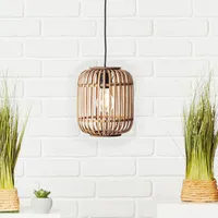 Brilliant Pendelleuchte Woodrow 1-flammig hellbraun