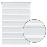 GARDINIA Doppelrollo 45 x 150 cm transparent/weiß