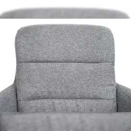 Mendler Esszimmerstuhl HWC-K32, Küchenstuhl Lehnstuhl Stuhl, drehbar Auto-Position, Stoff MVG ~ grau-dunkelgrau