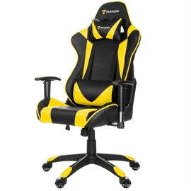 ebuy24 Knight Paracon Gaming Gamer Stuhl Nackenkissen Lendenstütze gelb Büro Sessel