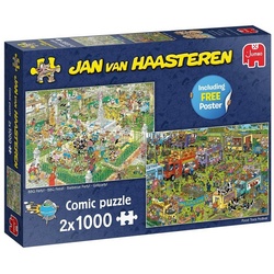 Jumbo Spiele Puzzle 19099 Jan van Haasteren 2x 1000 Teile Comic Puzzle, 1000 Puzzleteile