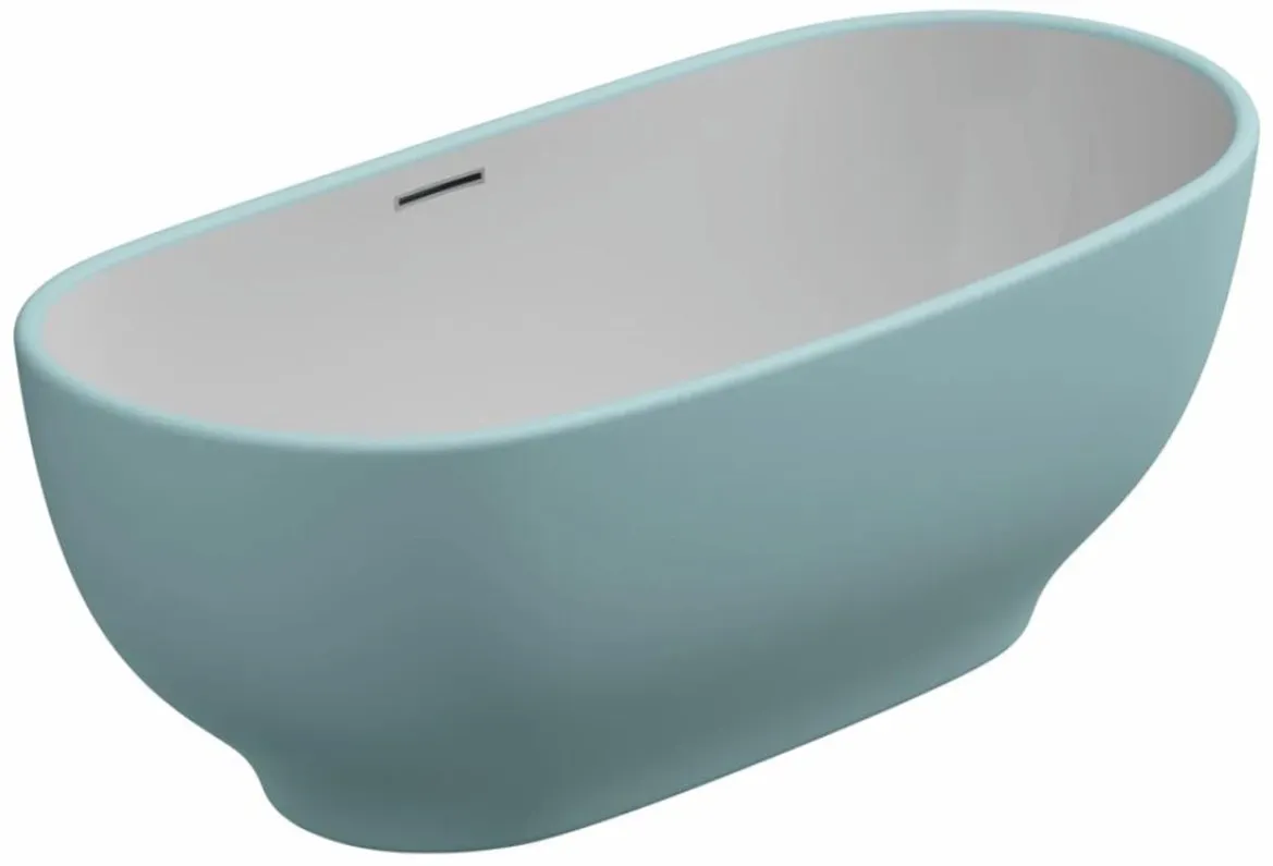 Casa Padrino Freistehende Luxus Acryl Badewanne Türkis / Weiß 170 cm - Made in Italy