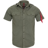 Alpha Industries Basic Shirt Slim S«, kurzarm (Sale) sage green, Größe L,