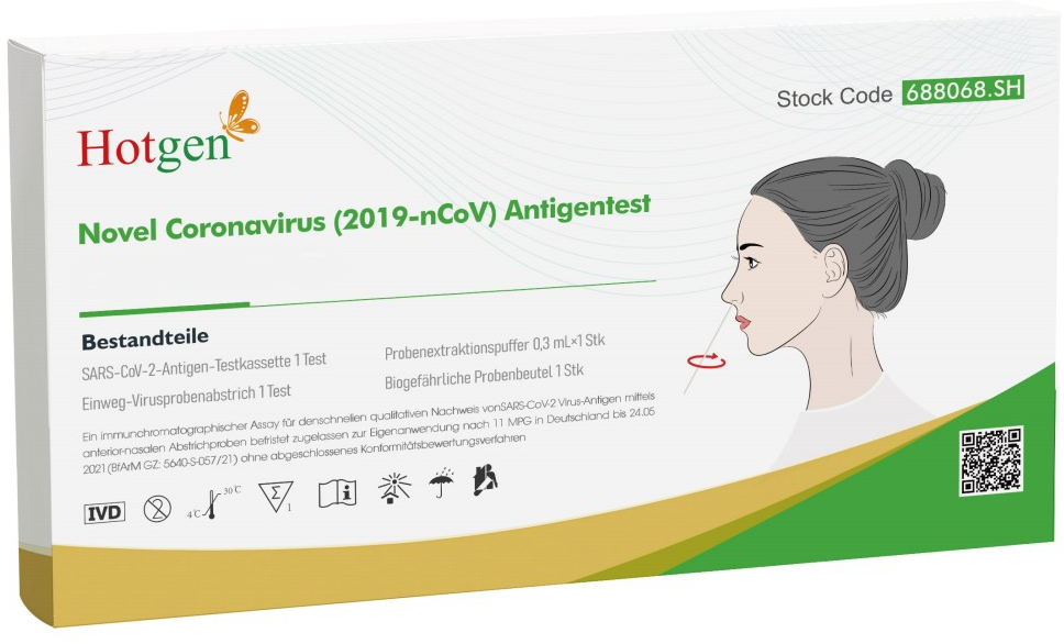  Antigen-Schnelltest Hotgen SARS-CoV-2 Antigen Test Card mit Laienzulassung 10... 