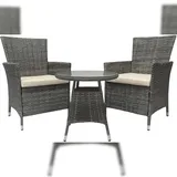 CLP Gartenmöbel-Set Fireda, grau-meliert