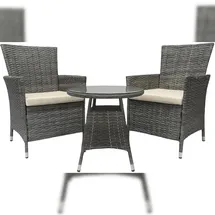 CLP Gartenmöbel-Set Fireda, grau-meliert