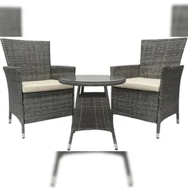 CLP Gartenmöbel-Set Fireda, grau-meliert