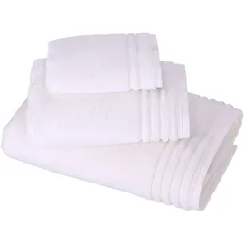 VOSSEN Handtuch Set »Vienna Style Supersoft Set«, (Set, 3 St., 1xGästehandtuch 30/50-1xHandtuch 50/100-1xBadetuch 67/140), in harmonischen Farben, beste Saugfähigkeit weiß