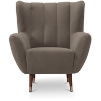 exxpo - sofa fashion Sessel Samtvelours, B/H/T: 88 cm x 105 92 grau Loungesessel Wohnzimmer