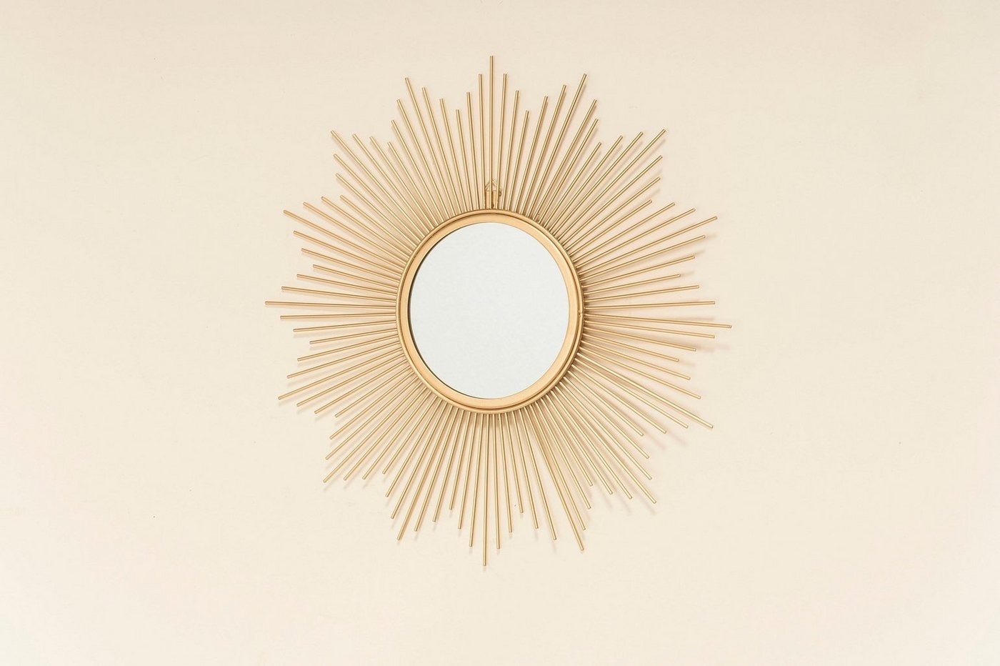 Leonique Dekospiegel Brooklyn, gold, Wandspiegel, Wanddeko, Sonne, Ø 50 cm, Rahmen aus Metall goldfarben