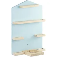 Regal für Toniebox® und Tonies® “Haus“, magnetische Aufbewahrung, Blau (00132428)