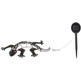 GLOBO LED, Solarleuchte, Gecko zur Wandmontage, bronzefarben, 50 cm