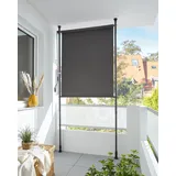 Konifera Senkrechtmarkise 120 x 225 cm grau Aluminium