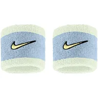 Nike Swoosh Classic Wristbands 2er Pack Schweißbänder Tennis Fitness Running Handgelenkbänder Sport, Cobalt Bliss/Volt Tint/Soft Yellow,