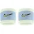 Nike Swoosh Classic Wristbands 2er Pack Schweißbänder Tennis Fitness Running Handgelenkbänder Sport, Cobalt Bliss/Volt Tint/Soft Yellow,