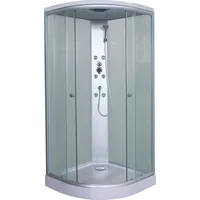 Komplettdusche SANOTECHNIK "Portland", silber (alufarben), B:90cm H:209cm T:90cm, Duschkabinen, Viertelkreisdusche