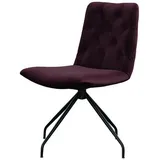 Kawola Drehstuhl, Violett, Textil, 52x87x66 cm, Esszimmer, Stühle, Esszimmerstühle, Vierfußstühle