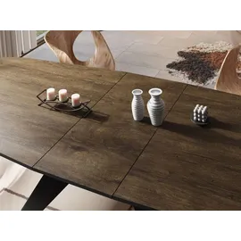 WFL GROUP Foster 180 x 76 x 90 cm ausziehbar braun