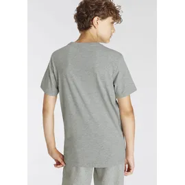 Champion T-Shirt CHAMPION, Jungen, Gr. XXL (176), schwarz (schwarz, grau), Jersey, Obermaterial: 100% Baumwolle, meliert, schmal normal, Rundhals, abgesteppt, Shirts T-Shirt, für Kinder