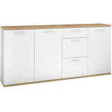 Bega Consult Sideboard 180 x 86 x 38 cm Weiß / Eiche Artisan