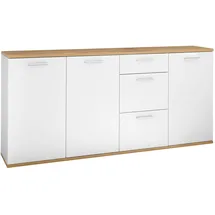 Bega Consult Sideboard 180 x 86 x 38 cm Weiß / Eiche Artisan