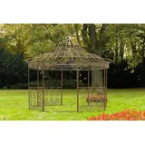 CLP Luxus Pavillon Romantik V2 3,7 x 3,7 m antik braun