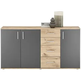 Die Möbelfundgrube Kommode BC 1040 160 x 84 x 35 cm Grau matt