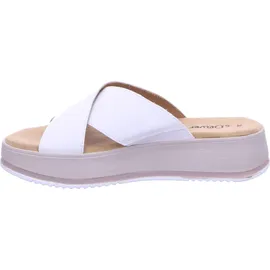 s.Oliver Damen Pantolette mit Kreuzbandage und bequemem Keilabsatz 5-27262-44, Größe:41 EU, Farbe:Weiß - 41