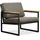 Konsimo Konsimo® Gartensessel, Schwarz, Beige, Metall, Textil, Holz, 70x65x60 cm, Hergestellt in Europa, Loungemöbel, Lounge-Sessel