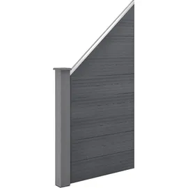 [neu.holz] WPC Gartenzaun Segovia 180 x 96 cm Grau