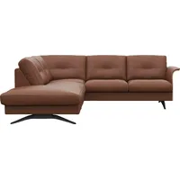 FLEXLUX Ecksofa Glow, super bequem durch hochwertigem Sitzaufbau mit Federkern, L-Form, Modernes skandinavisches Design braun