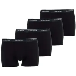 CECEBA Herren Boxershorts, 4er Pack - Monza, Unterwäsche, Logo, einfarbig Schwarz XXL