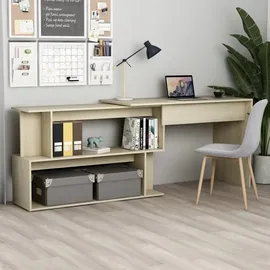 vidaXL Eckschreibtisch Sonoma Eiche / Braun