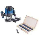 Elektro Oberfräse WRT1200 Scheppach - 1200W | 11000-30000min-1 | inkl. 20tlg. Holzfräser Set