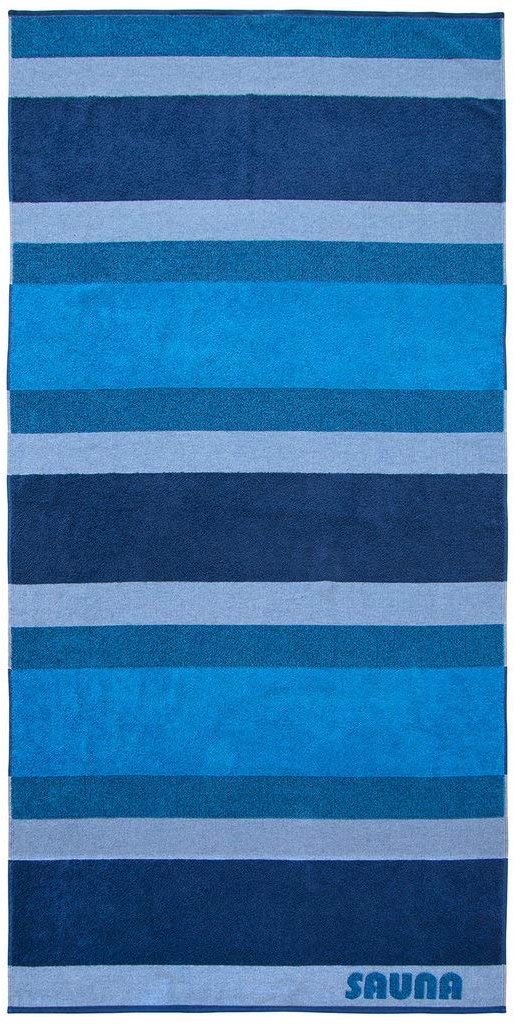 Dyckhoff Frottierserie 'Blue Island' Saunatuch Sauna Stripe 100 x 200 cm Blau